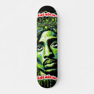 Illisk Pac-utskrift Mini Skateboard Bräda 18,5 Cm