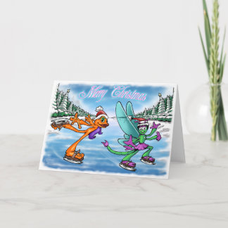 Illow & på is - glad X-Mas Card Helgkort