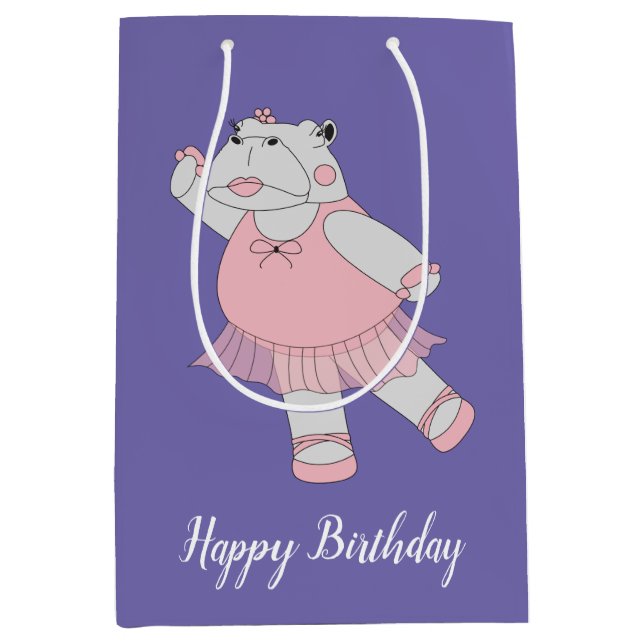 Illsima Ballerina Hippo Lila med text (Framsidan)