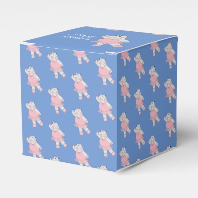 Illsima Ballet Hippo Blue Birthday Gift Box// Presentaskar (Framsidan Sidan)
