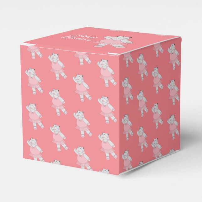 Illsima Ballet Hippo Peach Birthday Gift Box// Presentaskar (Framsidan Sidan)