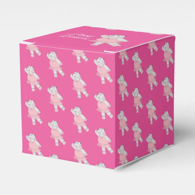 Illsima Ballet Hippo Rosa Birthday Gift Box// Presentaskar (Framsidan Sidan)