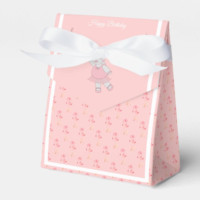 Illsima Ballet Hippo Rosa Tulips Birthday Gift/ Presentaskar (Framsidan Sidan)