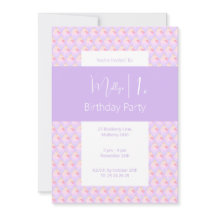 Illsima Rainbow Cupkaka Light Lila 1:a födelsedag