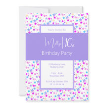 Illsima Rainbow Stars Lila Girls 10:e födelsedagen