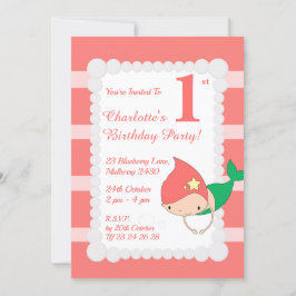 Illsima Sjöjungfru Sea Pearls Flick kalas Inbjudningar