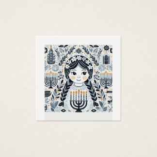 Illuminate the Night: A Hanukkah Celebration Fyrkantigt Visitkort