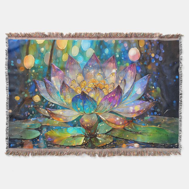 Illuminated Blooming Lotus Flower Filt (Framsidan)