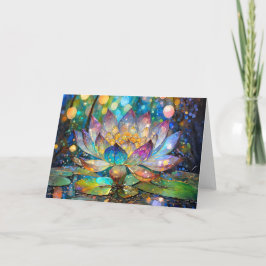 Illuminated Blooming Lotus Flower Kort