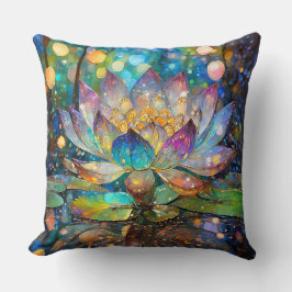 Illuminated Blooming Lotus Flower Kudde