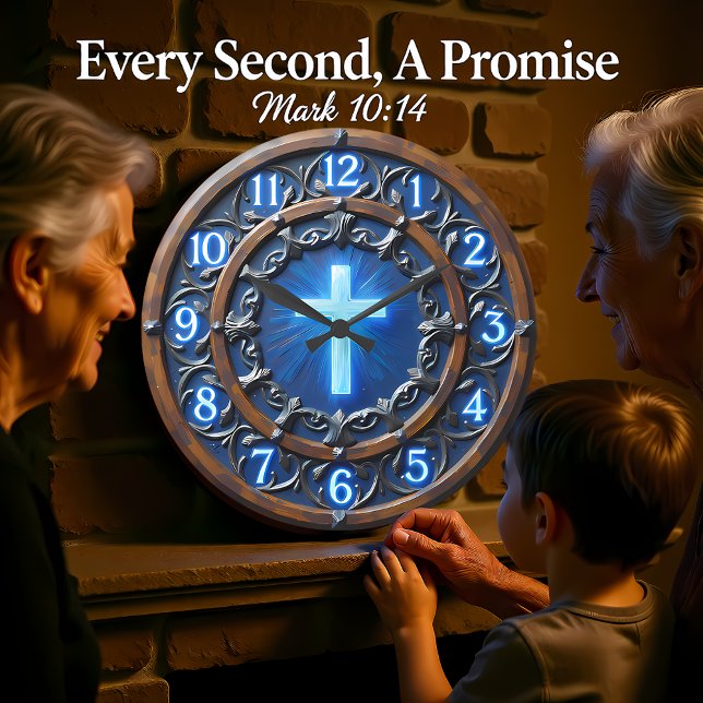 Illuminated Radiant Cross Stor Klocka (Skapare uppladdad)