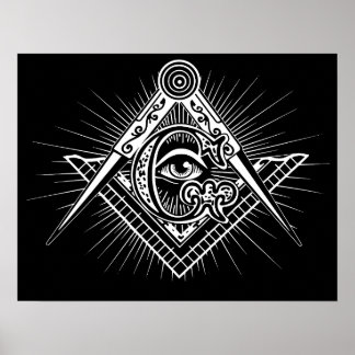 Illuminati All Seeing Eye Freemason Symbol Poster