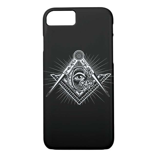 Illuminati All Seeing Öga Freemason Symbol Case-Mate iPhone Skal (Baksida)