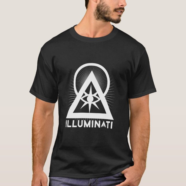 Illuminati All Seeing Öga T Shirt (Framsida)