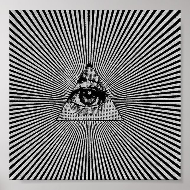 Illuminati All Seeing Öga Trance Poster viloläge (Framsidan)