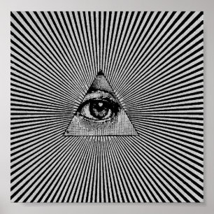 Illuminati all seende sömn för ögaTranceaffisch Poster