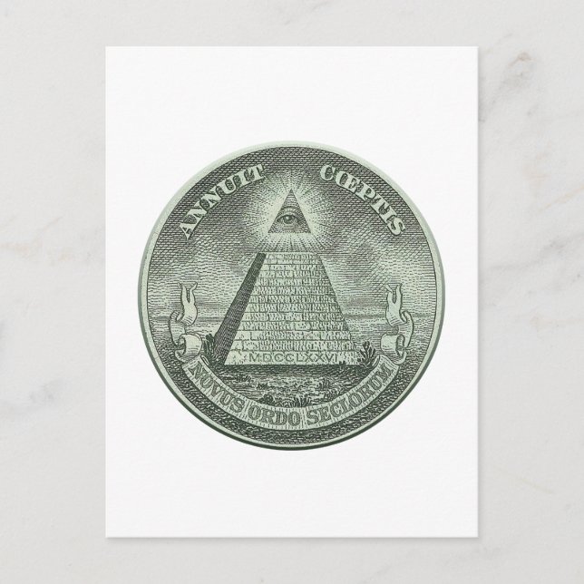 Illuminati - alla ser öga vykort (Framsida)