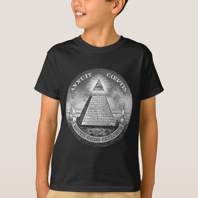 Illuminati allt seende öga tee shirt (Framsida)
