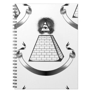 illuminati anteckningsbok med spiral