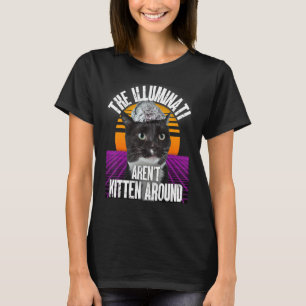 Illuminati är inte Kitten runt Tinfoil Hat Th T Shirt