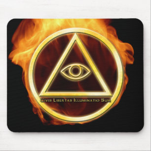 Illuminati avfyrar på musmatta