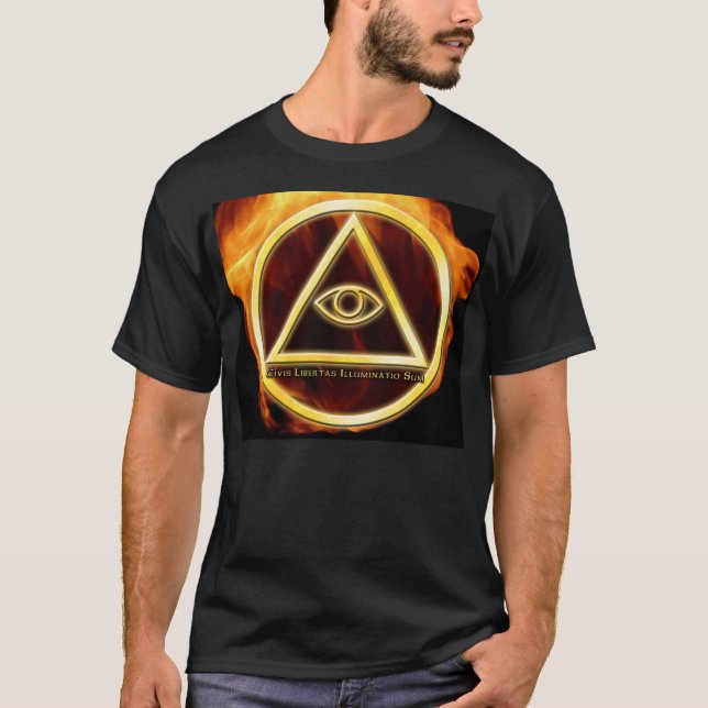 Illuminati avfyrar på t-shirt (Framsida)