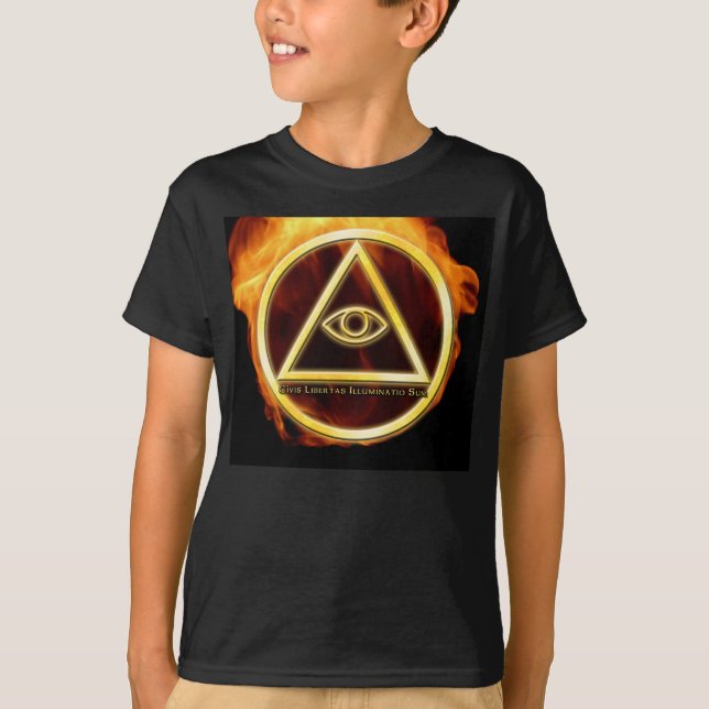 Illuminati avfyrar på t shirt (Framsida)
