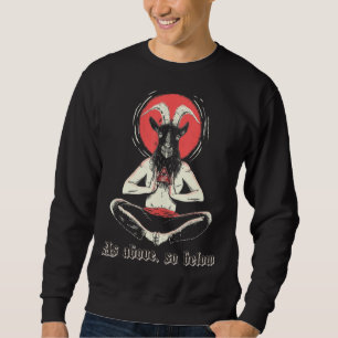 Illuminati Baphomet Satanic Occult Helig Satanic Lång Ärmad Tröja