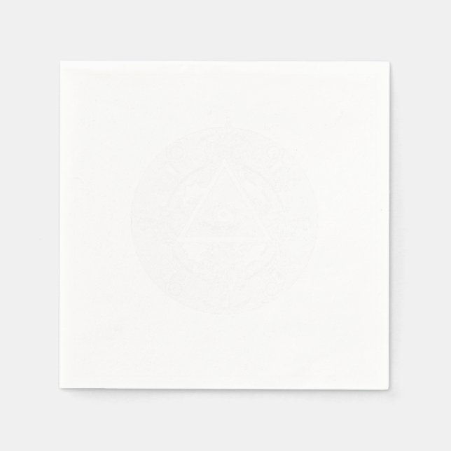 Illuminati Conspiracy Triangle Masonic Mandala Gif Pappersservett (Framsidan)