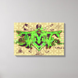 ILLUMINATI DMT GRAFFITI CANVAS FLOWER LIFE