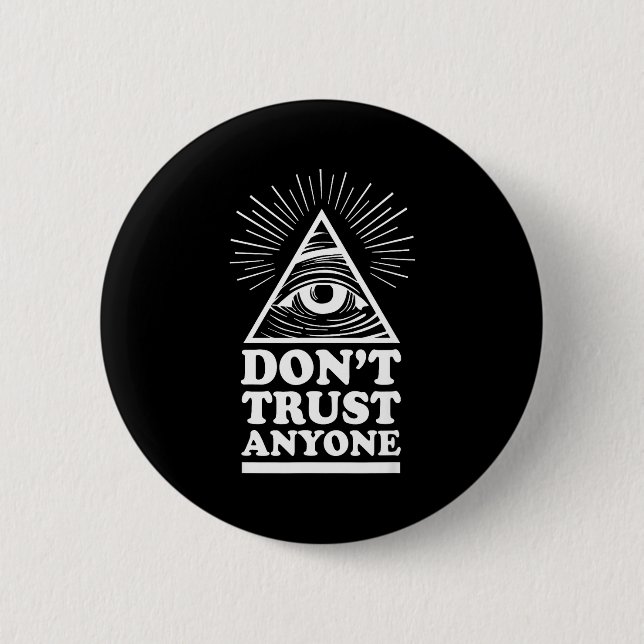 Illuminati Don't Trust Anyone Eye Of Providence  Knapp (Framsida)