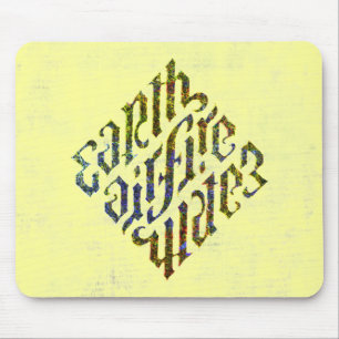Illuminati - Earth Luft Fire Vatten Mousepad Musmatta