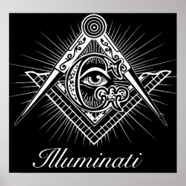 Illuminati Freemason All Seeing Öga Poster