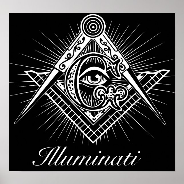 Illuminati Freemason All Seeing Öga Poster (Framsidan)