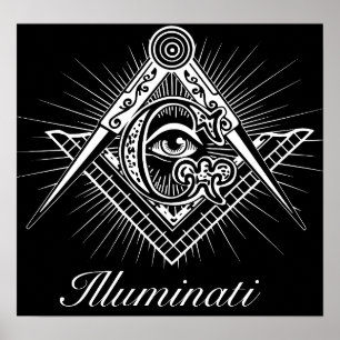 Illuminati Freemason alla besöker Öga Poster