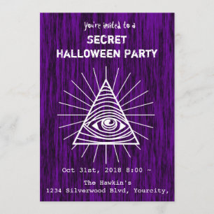 Illuminati Halloween fest Inbjudningar