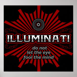 Illuminati låter inte Öga spela tanken Poster
