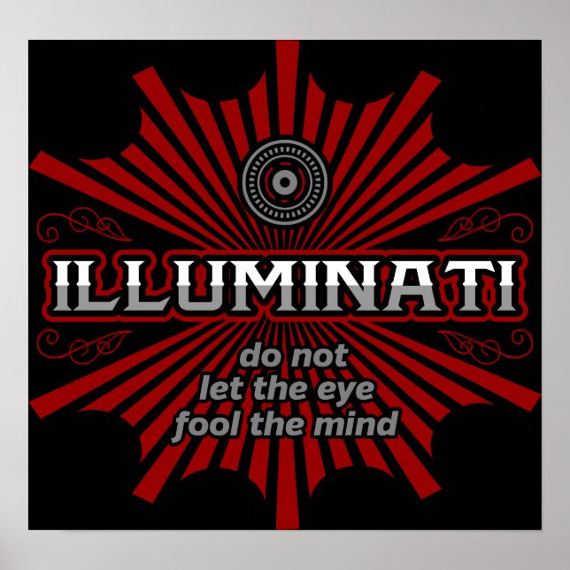 Illuminati låter inte Öga spela tanken Poster (Framsidan)
