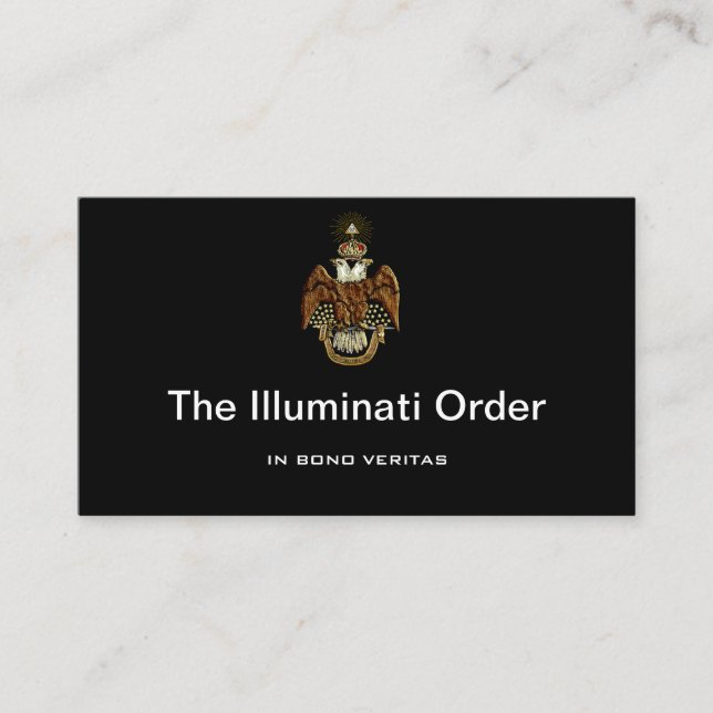 Illuminati medlemskapkort visitkort (Framsida)