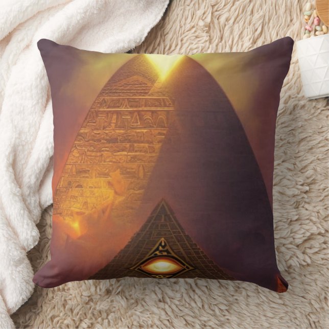 Illuminati Öga Pyramid Dekorativ kudde (Filt)