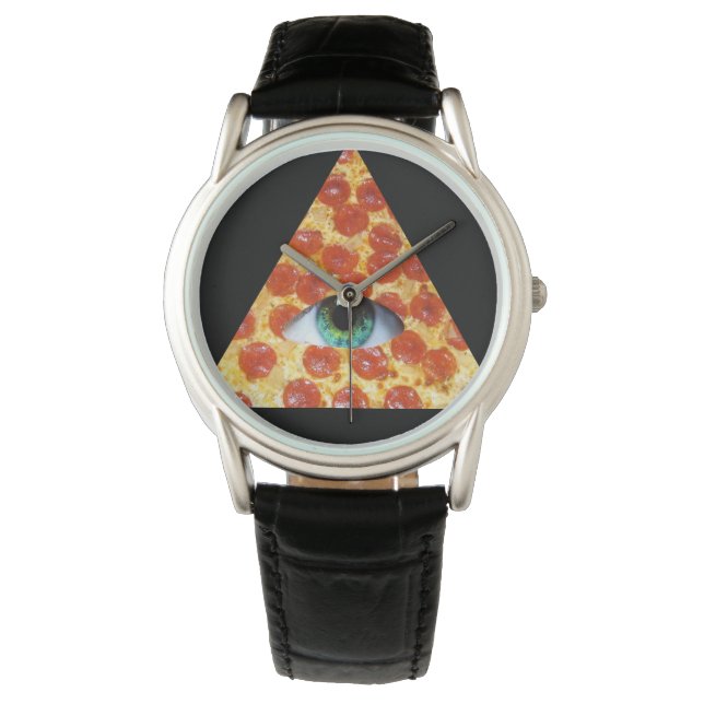 Illuminati Pizza Armbandsur (Framsida)