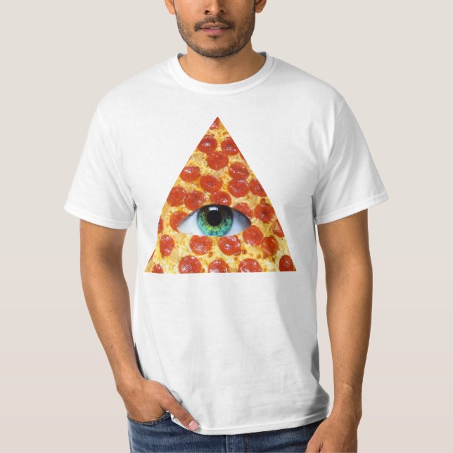Illuminati Pizza T-shirt (Framsida)