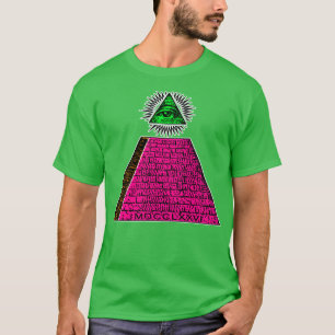 Illuminati Pyramid Design Conspiracy Theorist T Shirt