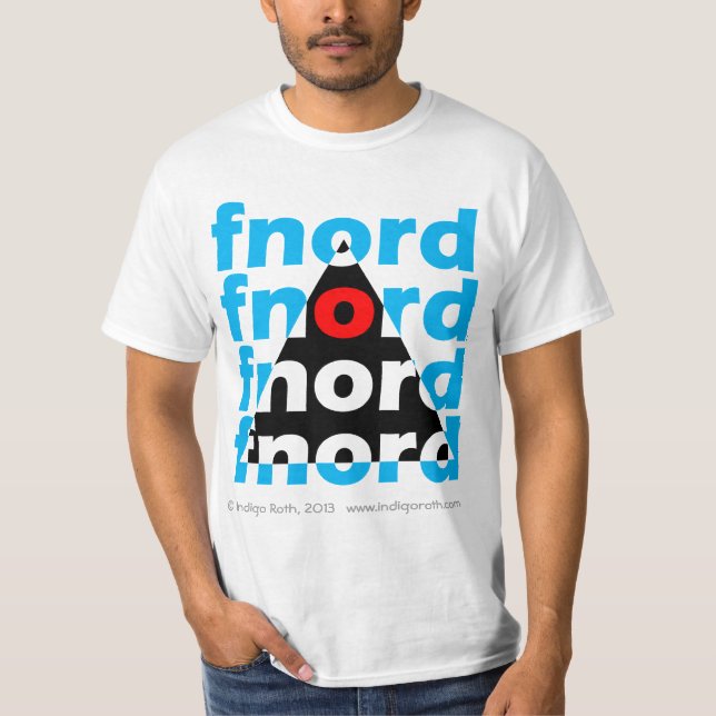 Illuminati pyramid - stor vit Fnord Tee (Framsida)