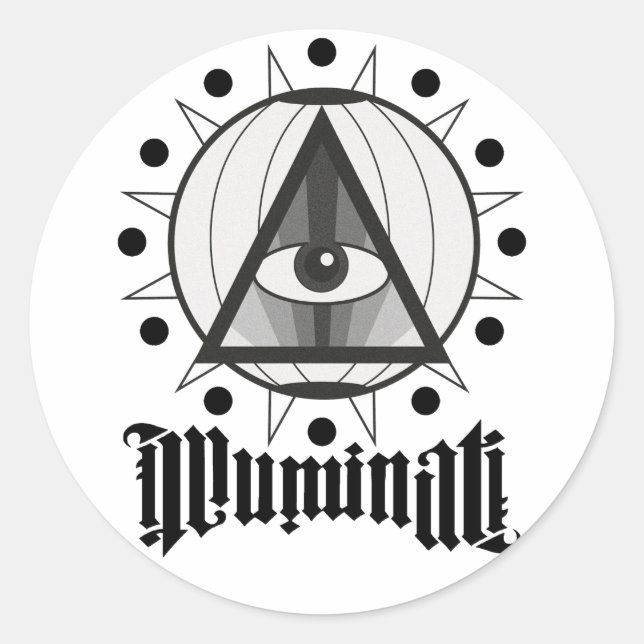 Illuminati Runt Klistermärke (Framsida)