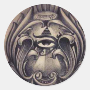 illuminati runt klistermärke