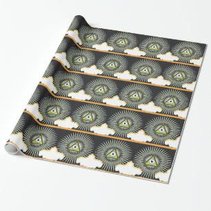 Illuminati som all seende ny värld för ögat presentpapper