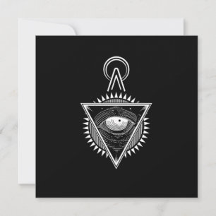 Illuminati Symbol Conspiracy Masonic Triangle Gift Inbjudningar