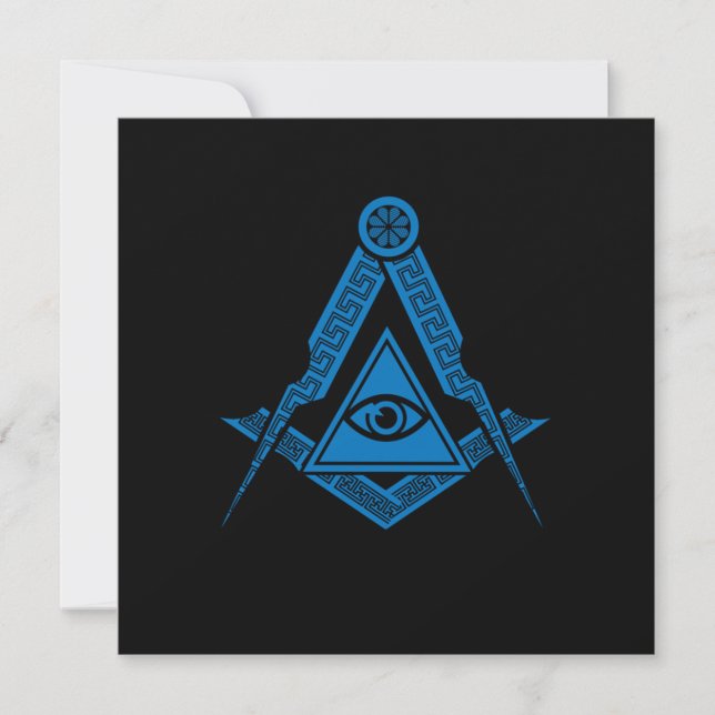 Illuminati Symbol Triangle Conspiracy Masonic Gift Inbjudningar (Framsida)