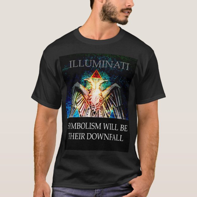 ILLUMINATI * SYMBOLISM KOMMER ATT VARA DERAS NEDFA T SHIRT (Framsida)